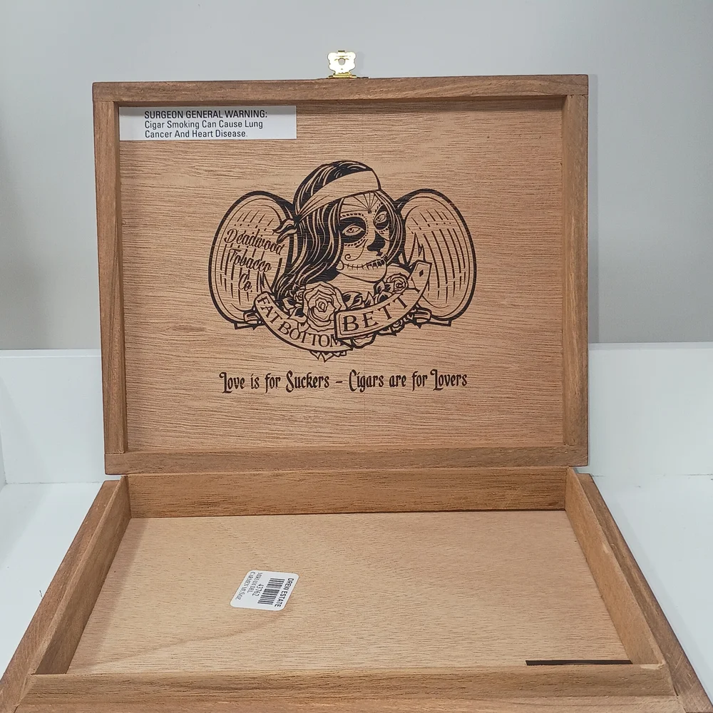 Red and Black Cigar Box with Gold Logo